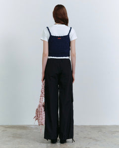 Fallett Parachute Cargo Banding Pants Black
