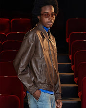 Load image into Gallery viewer, UNALLOYED Faux Leather Western Blouson Brown
