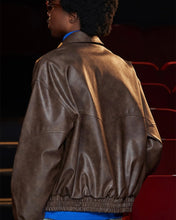 Load image into Gallery viewer, UNALLOYED Faux Leather Western Blouson Brown
