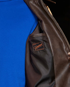 UNALLOYED Faux Leather Western Blouson Brown