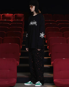 UNALLOYED Floral Jacquard Pants Black