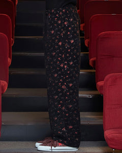 UNALLOYED Floral Jacquard Pants Black