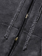 Load image into Gallery viewer, AJOBYAJO Five AJO Logos Washed Zip- Up Hoodie Charcoal
