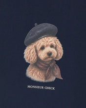 Load image into Gallery viewer, ILP Monsieur Check T-Shirt Navy
