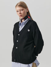 Load image into Gallery viewer, ILP Logo Wappen Organic Cotton Basic Cardigan Black
