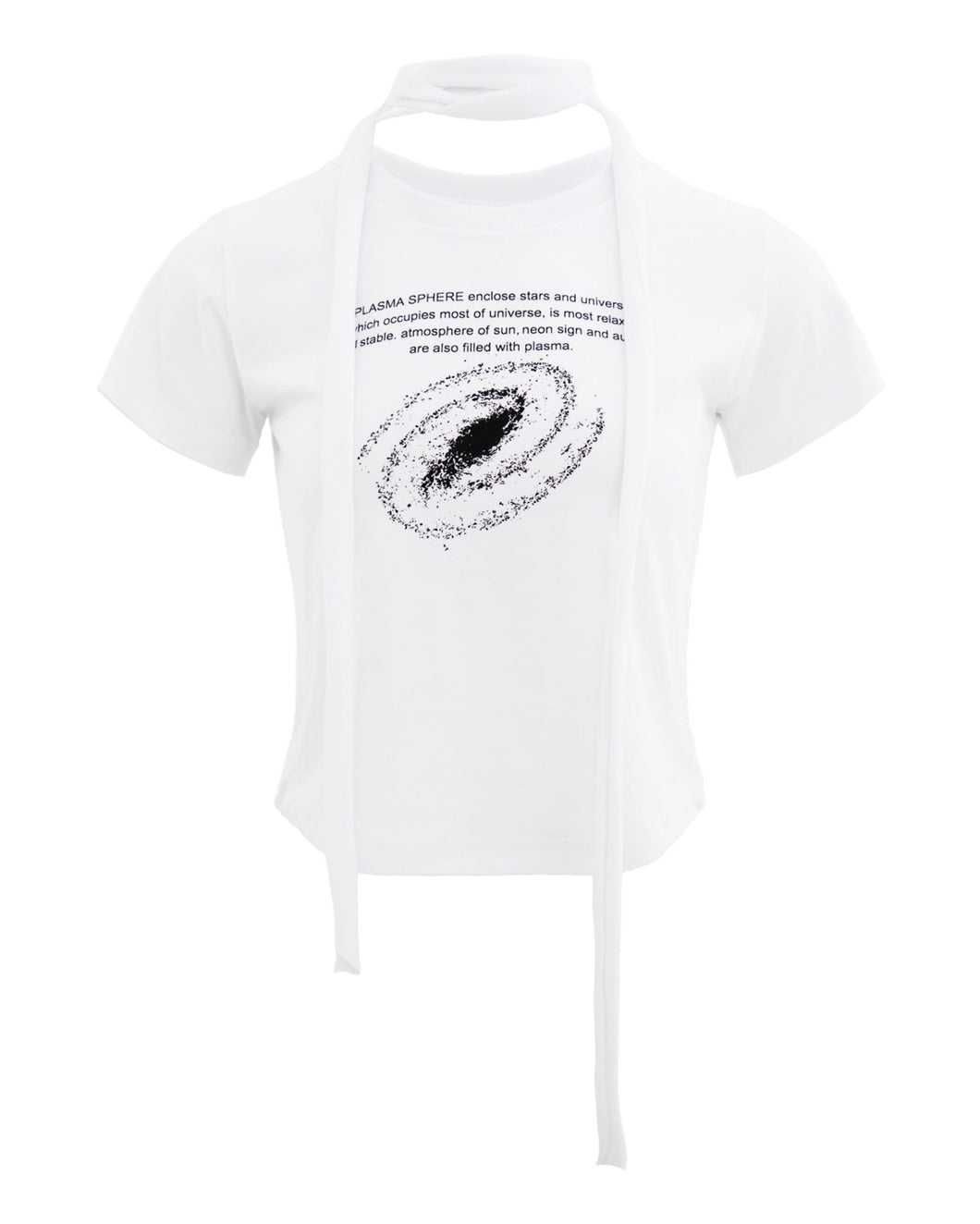 PLASMA SPHERE Universe Scarf Tee White