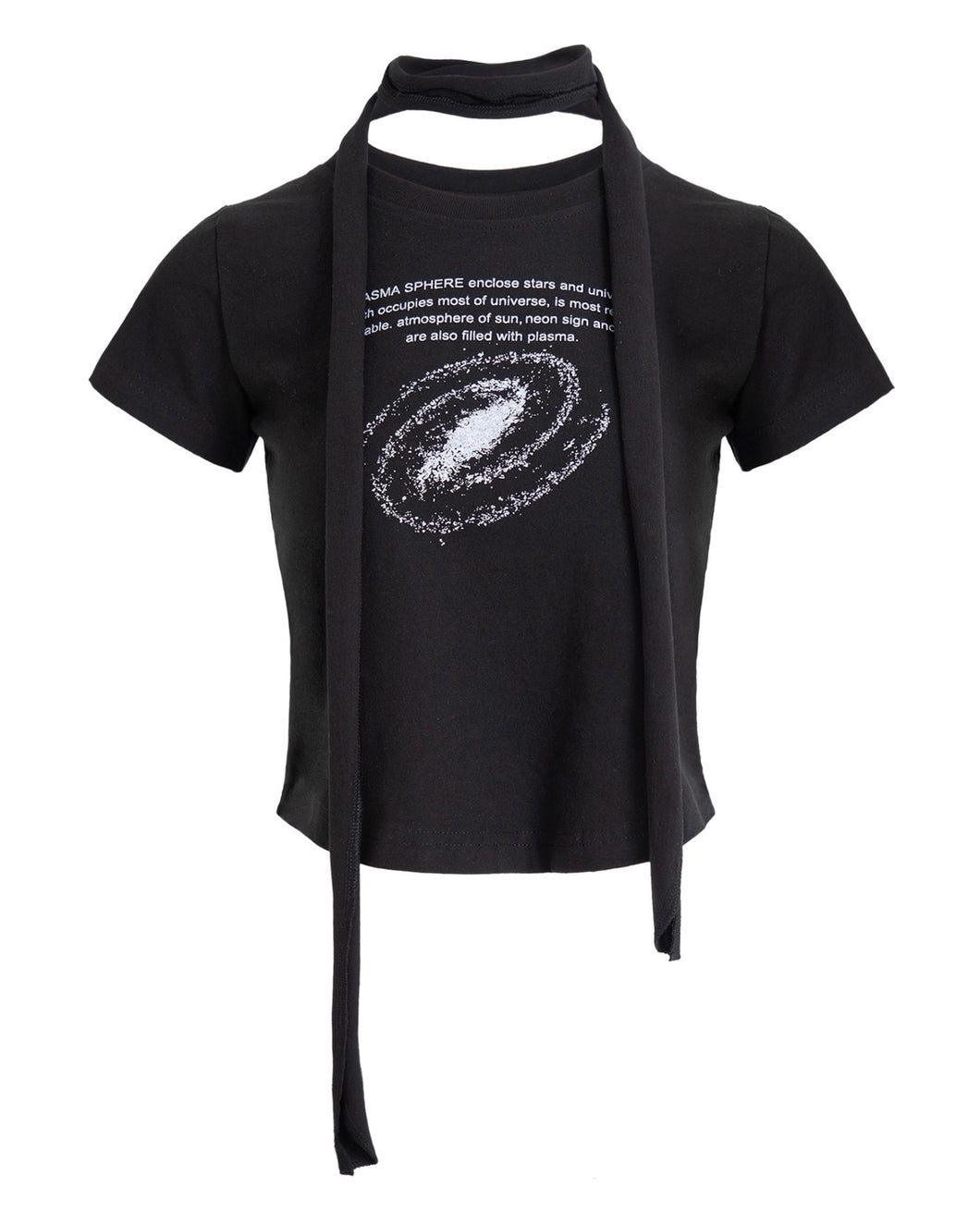 PLASMA SPHERE Universe Scarf Tee Black