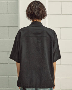 MMIC Leaf Zip Up Shirt Black