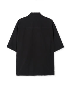 MMIC Leaf Zip Up Shirt Black