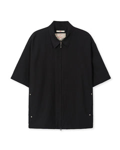 MMIC Leaf Zip Up Shirt Black