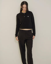 Load image into Gallery viewer, ILP New Parisian Cashmere Cable Crop Knit Black
