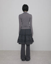 将图片加载到图库查看器，FLARE UP Layered Ruffle Skirt Pants Charcoal
