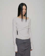 将图片加载到图库查看器，FLARE UP Layered Bustier Long Sleeve Cloud White
