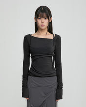 将图片加载到图库查看器，FLARE UP Layered Bustier Long Sleeve Black
