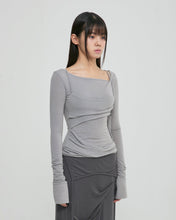 将图片加载到图库查看器，FLARE UP Layered Bustier Long Sleeve Grey

