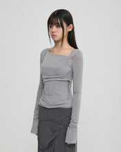 将图片加载到图库查看器，FLARE UP Layered Bustier Long Sleeve Grey
