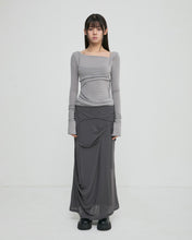 将图片加载到图库查看器，FLARE UP Layered Bustier Long Sleeve Grey
