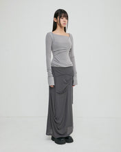 将图片加载到图库查看器，FLARE UP Layered Bustier Long Sleeve Grey
