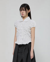 将图片加载到图库查看器，FLARE UP Cloud Puff Blouse White
