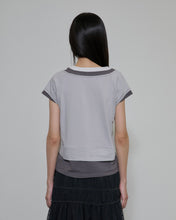 Load image into Gallery viewer, FLARE UP 3-Layered Henley T-shirt Gray
