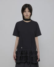 将图片加载到图库查看器，FLARE UP Layered Frill T-Shirt Black
