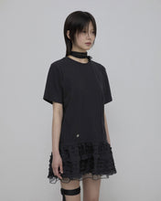 将图片加载到图库查看器，FLARE UP Layered Frill T-Shirt Black
