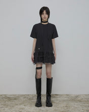 将图片加载到图库查看器，FLARE UP Layered Frill T-Shirt Black
