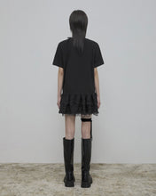 将图片加载到图库查看器，FLARE UP Layered Frill T-Shirt Black
