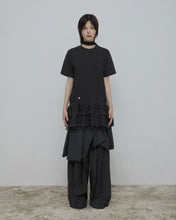 将图片加载到图库查看器，FLARE UP Layered Frill T-Shirt Black
