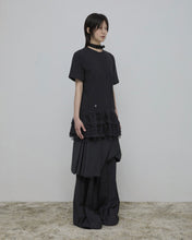 将图片加载到图库查看器，FLARE UP Layered Frill T-Shirt Black
