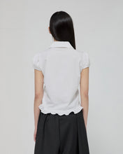 将图片加载到图库查看器，FLARE UP Cloud Puff Blouse White

