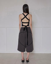 将图片加载到图库查看器，FLARE UP Asymmetrical Bermuda Shorts Charcoal
