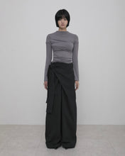 将图片加载到图库查看器，FLARE UP Layered Wrap Trousers Black

