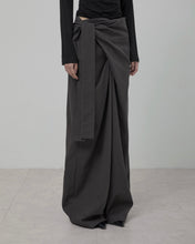 Load image into Gallery viewer, FLARE UP Layered Wrap Trousers Charcoal
