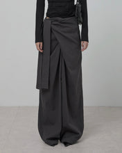 Load image into Gallery viewer, FLARE UP Layered Wrap Trousers Charcoal
