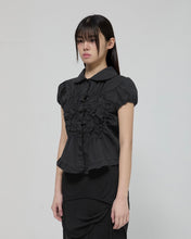 Load image into Gallery viewer, FLARE UP Cloud Puff Blouse Black
