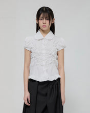 将图片加载到图库查看器，FLARE UP Cloud Puff Blouse White
