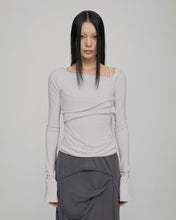 将图片加载到图库查看器，FLARE UP Layered Bustier Long Sleeve Cloud White
