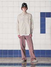 Load image into Gallery viewer, UNALLOYED Layered Cuffs Stripe Shirt Beige
