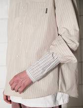 Load image into Gallery viewer, UNALLOYED Layered Cuffs Stripe Shirt Beige
