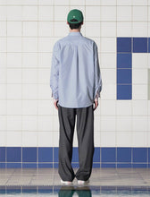 Load image into Gallery viewer, UNALLOYED Layered Cuffs Stripe Shirt Blue
