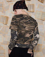 Load image into Gallery viewer, UNALLOYED Layered Sleeve Camo T-shirt Beige
