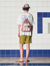 Load image into Gallery viewer, UNALLOYED Logo Gingham Check Gym Sack Red
