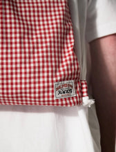 Load image into Gallery viewer, UNALLOYED Logo Gingham Check Gym Sack Red
