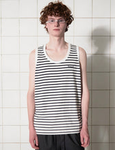 Load image into Gallery viewer, UNALLOYED Logo Stripe Sleeveless White
