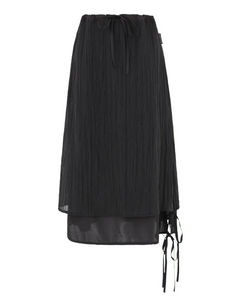 PLASMA SPHERE Shine Double Skirt Black