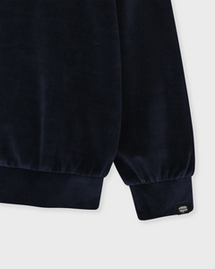 Fallett Velour Collar Sweatshirt Navy
