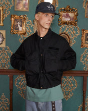 将图片加载到图库查看器，UNALLOYED Pocket Argyle Short Jacket Black
