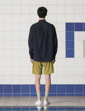 Load image into Gallery viewer, UNALLOYED Pocket Gingham Check Shirt Navy
