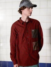 Load image into Gallery viewer, UNALLOYED Pocket Gingham Check Shirt Red

